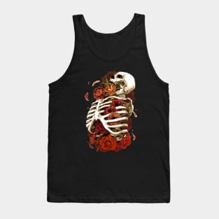 Cavity Skull Flower Tank Top